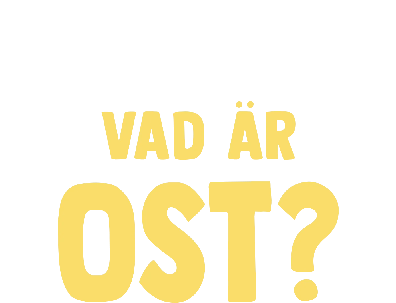 Gaffe ställer en fråga: Vad är ost?