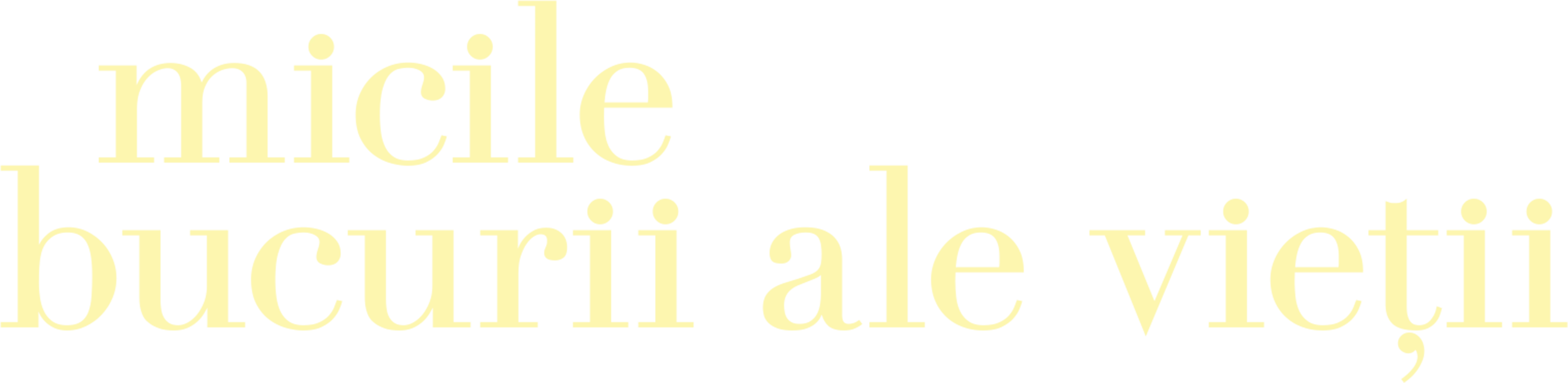 Micile bucurii ale vieții
