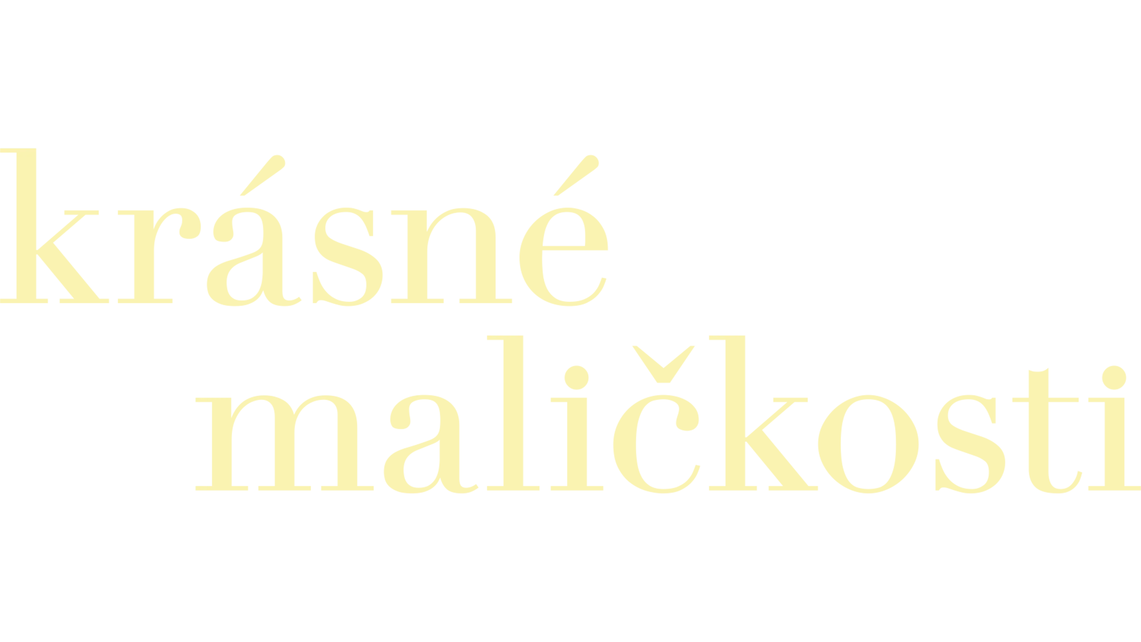 Krásné maličkosti