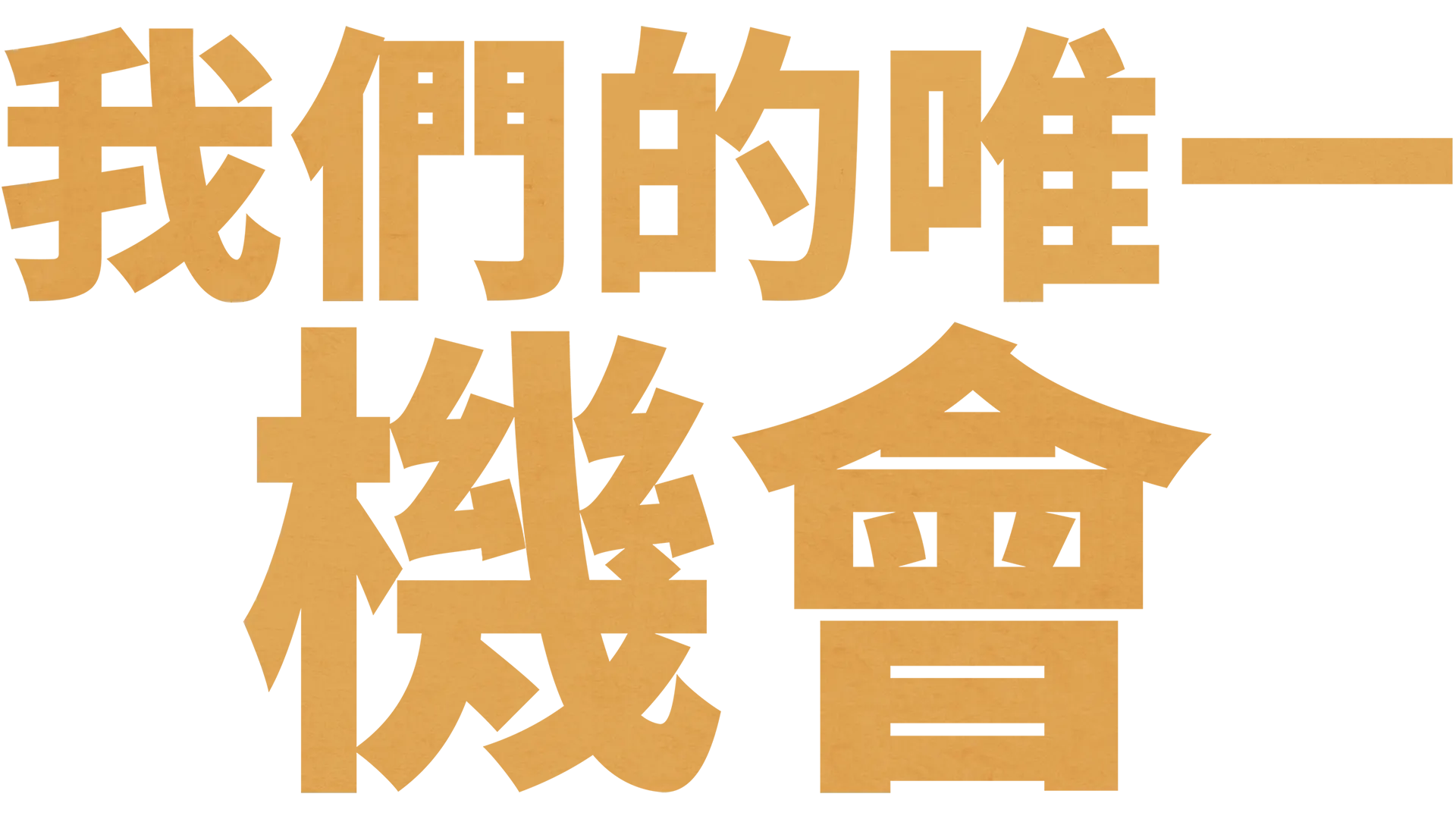 我們的唯一機會