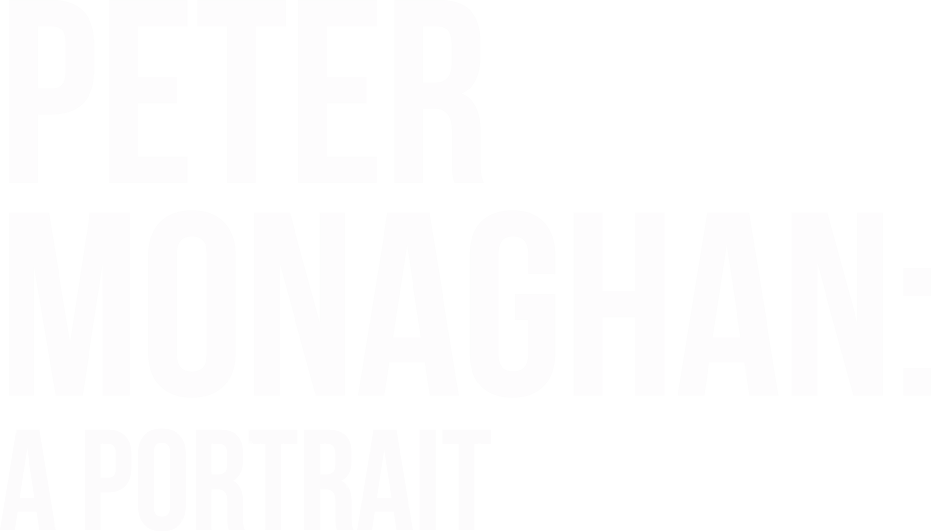 Peter Monaghan: A Portrait