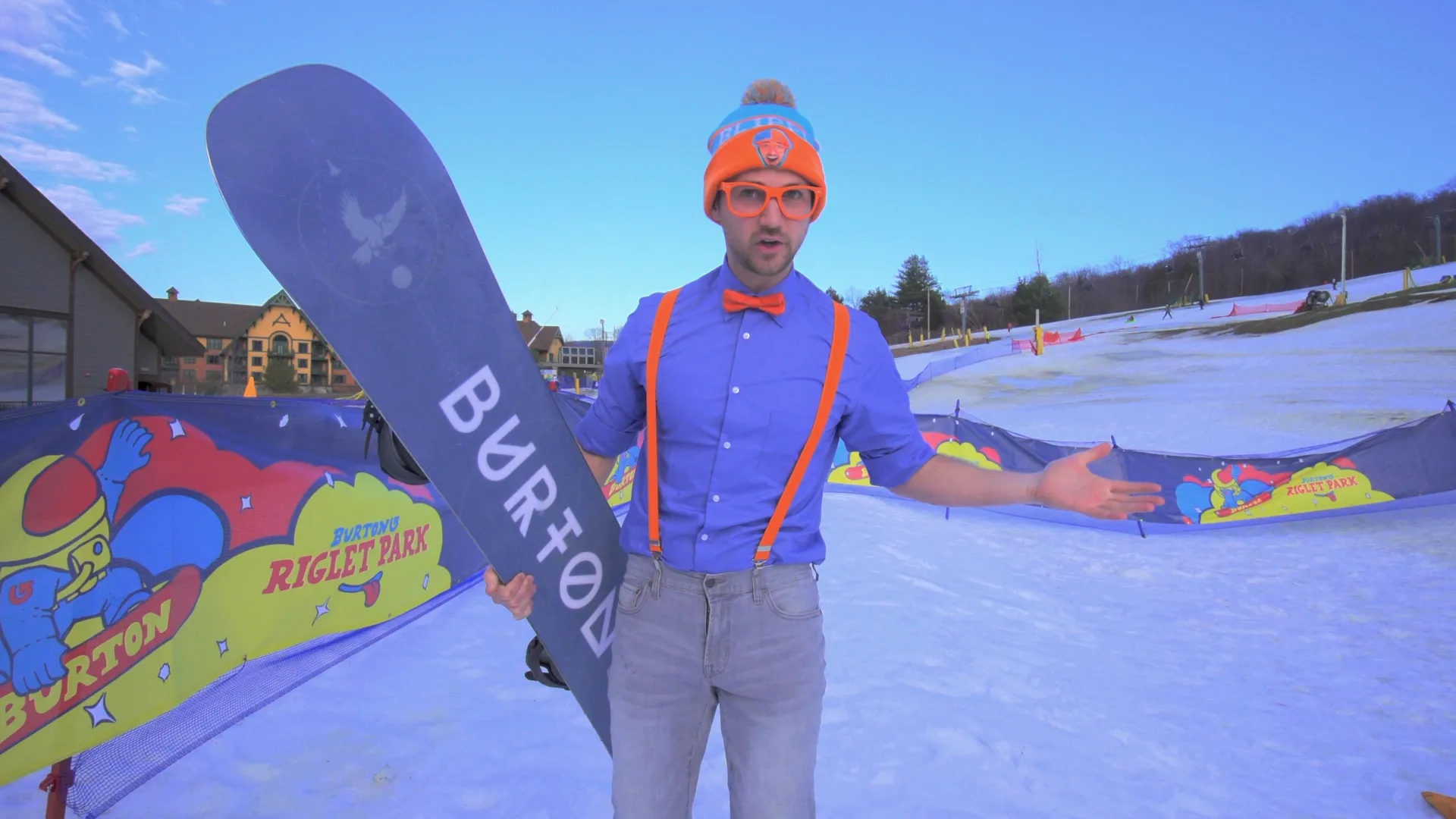 thumbnail - S1:E18 Blippi Visits Mountain Creek Resort and Learns How to Snowboard