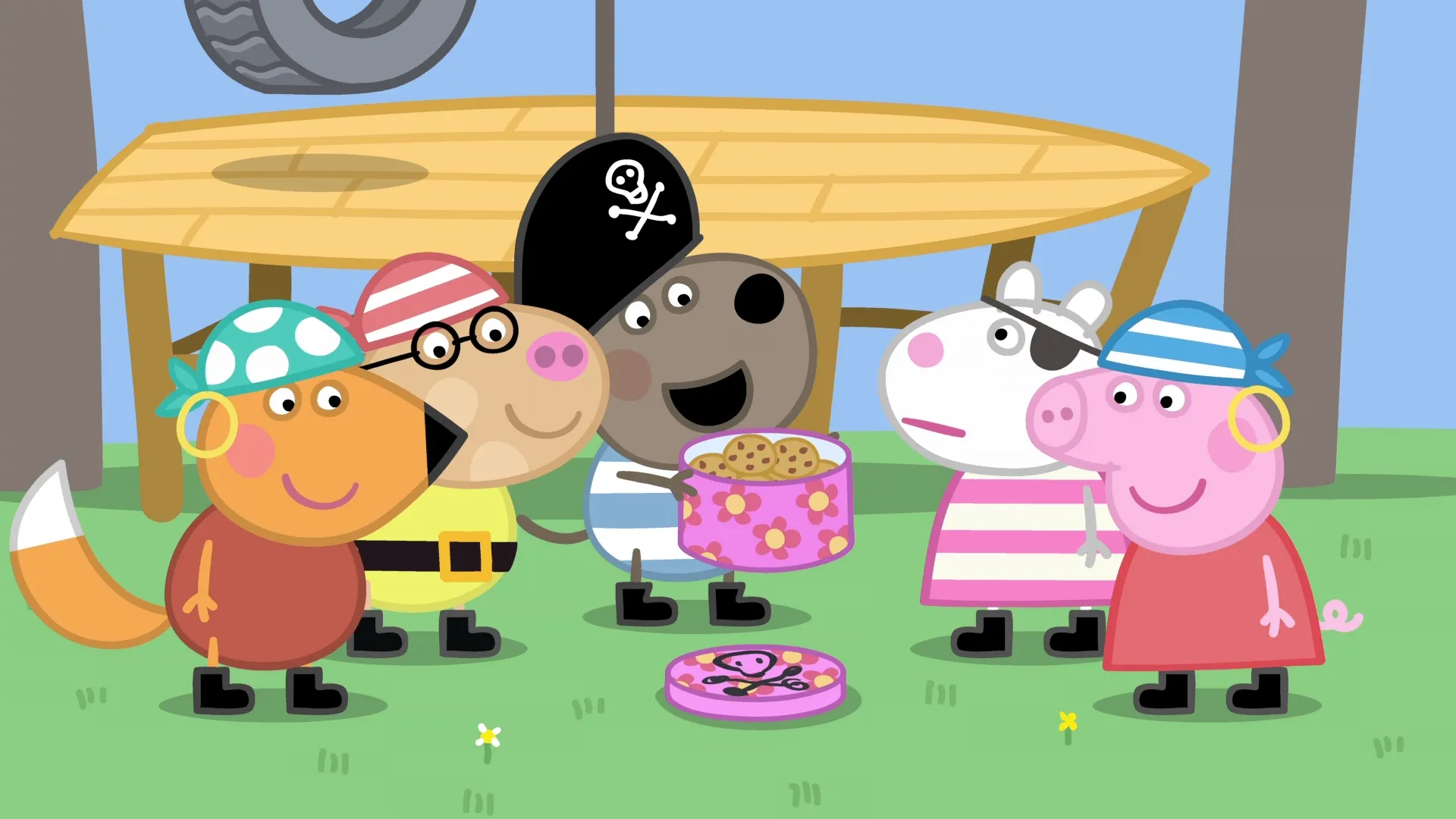 thumbnail - S6:E7 Pirate Treasure / Grampy Rabbit in Space / Peppa's Circus / The Fish Pond