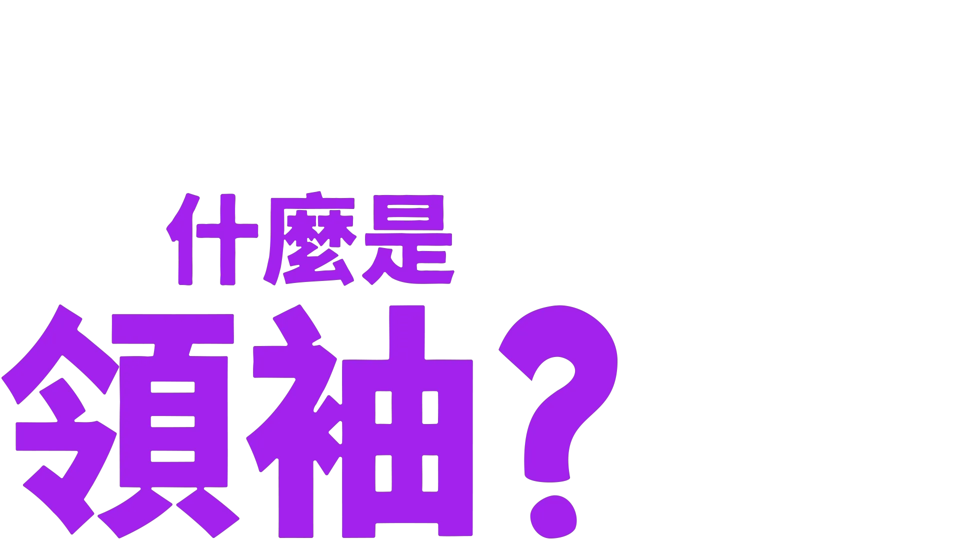 叉奇的十萬個為什麼:什麼是領袖