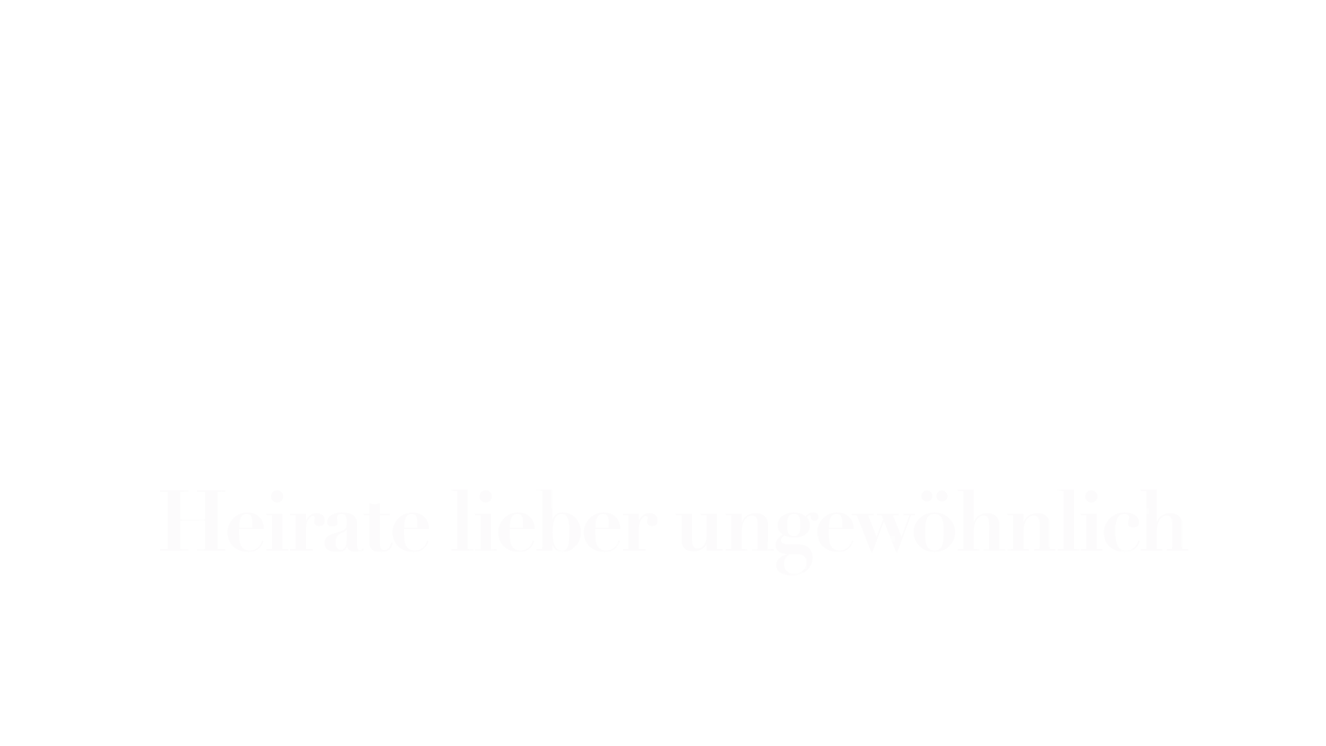 Confetti – Heirate lieber ungewöhnlich