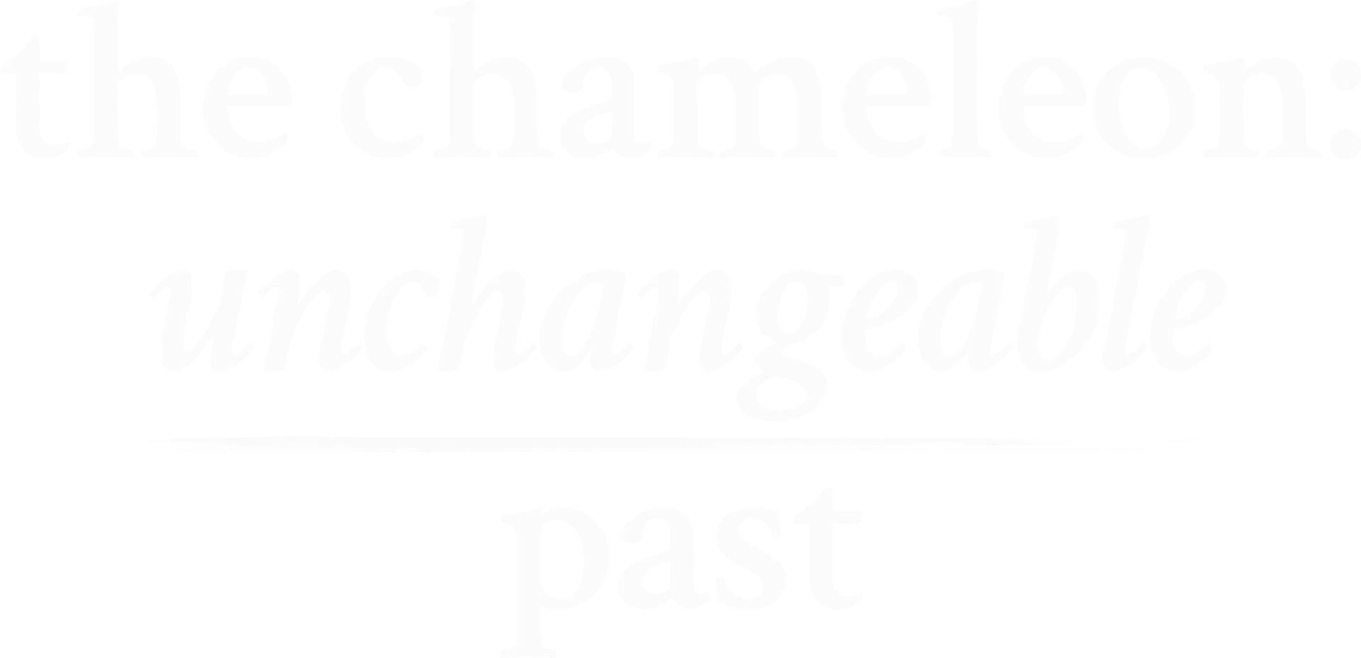 The Chameleon: Unchangeable Past
