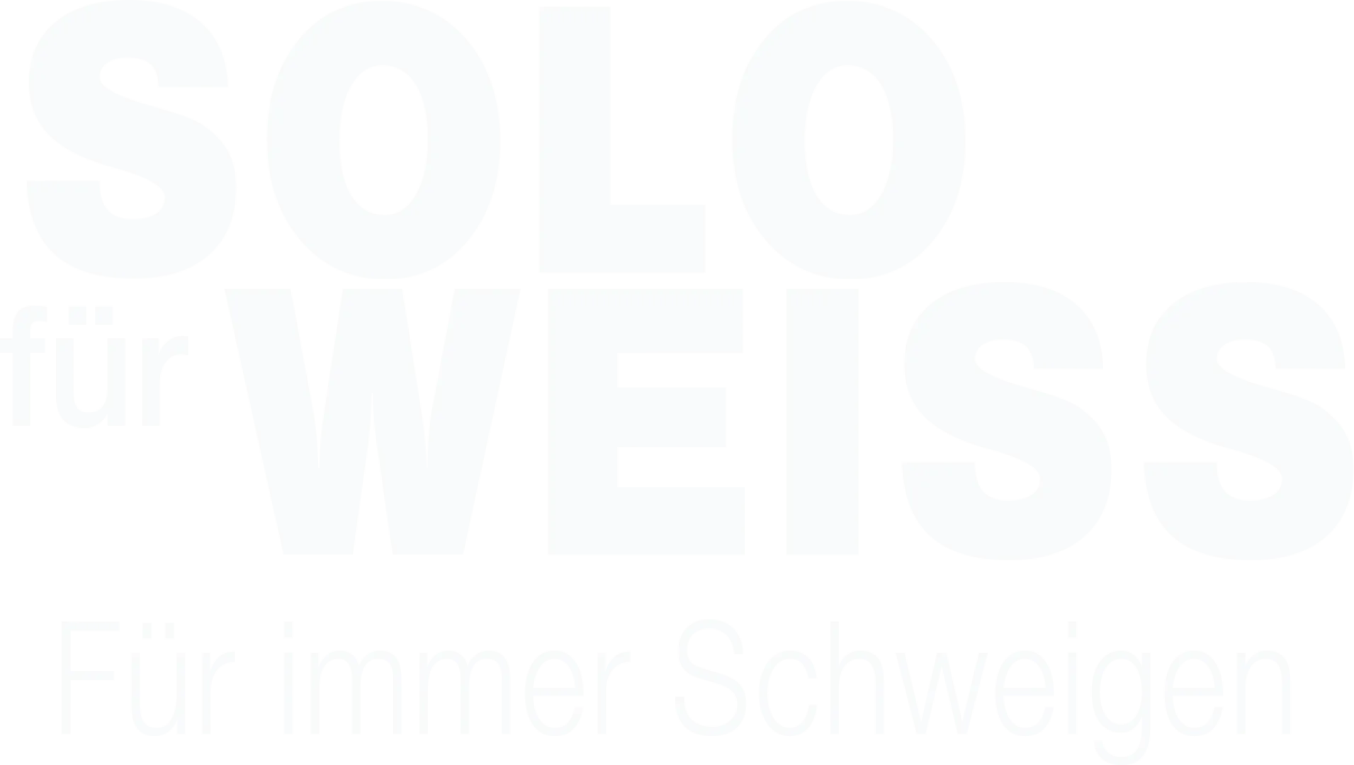 Solo für Weiss - Für immer Schweigen