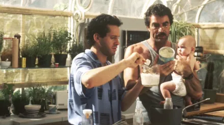 Noch drei Männer, noch ein Baby