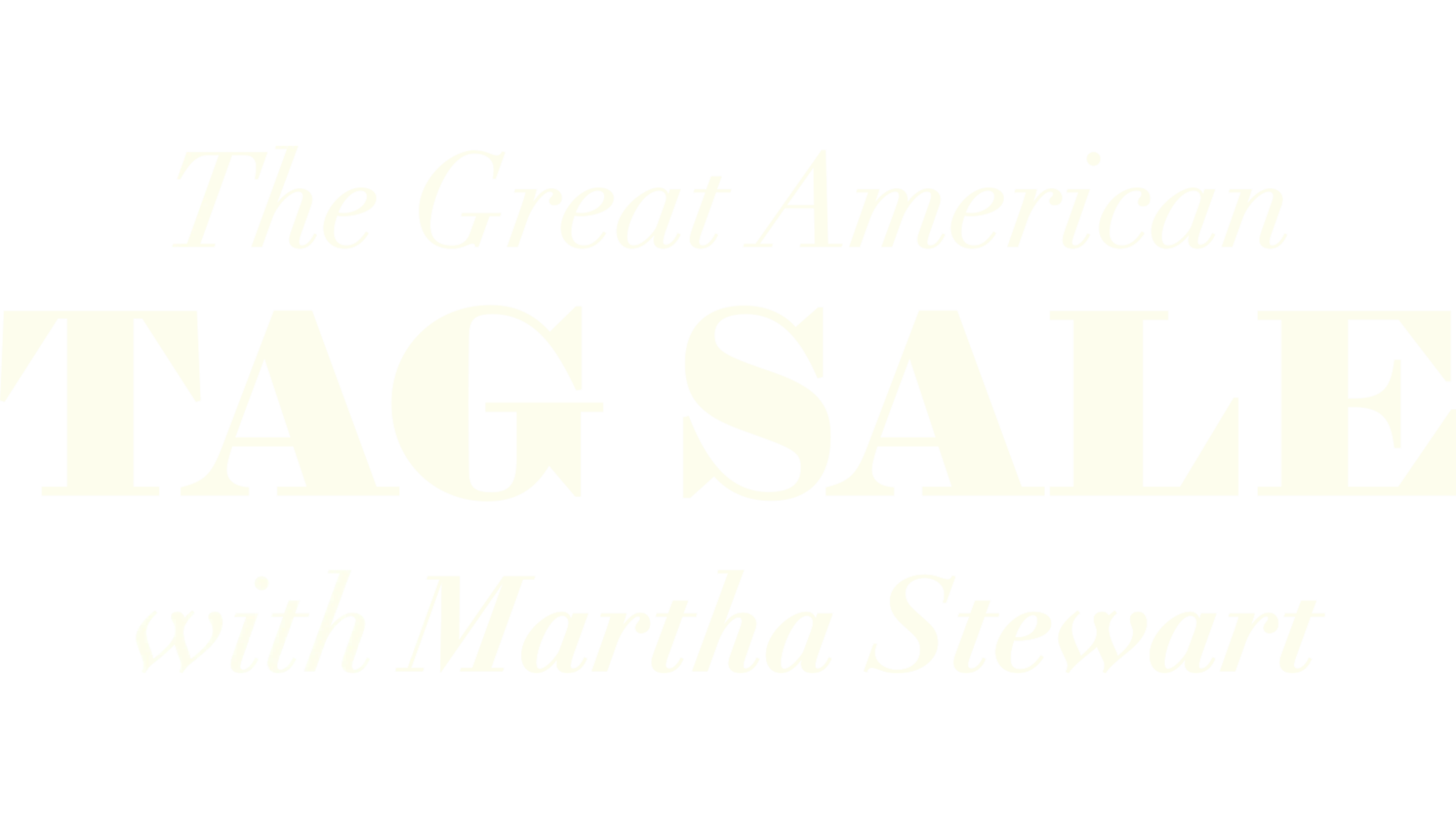 The Great American Tag Sale with Martha Stewart