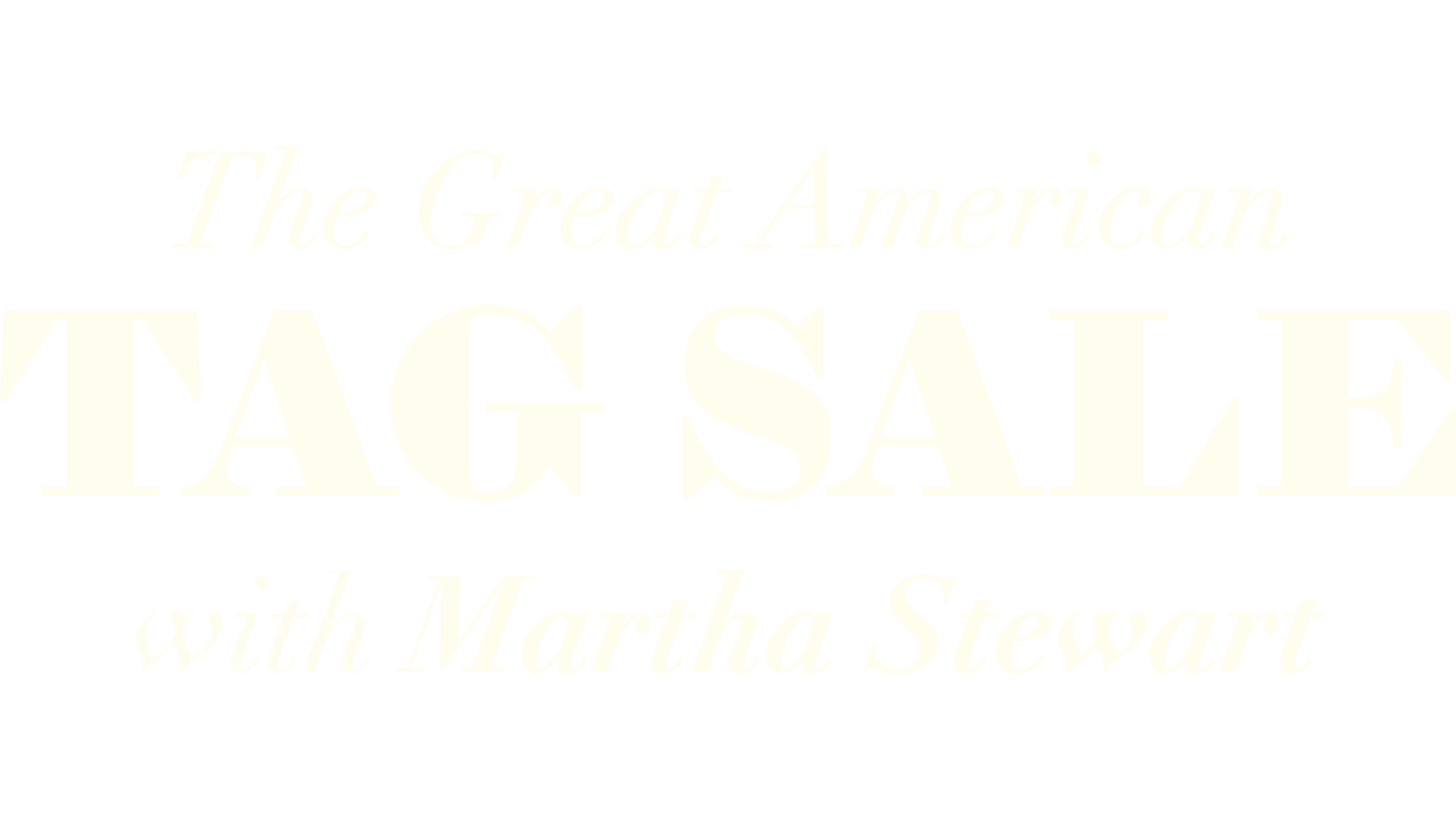 The Great American Tag Sale with Martha Stewart