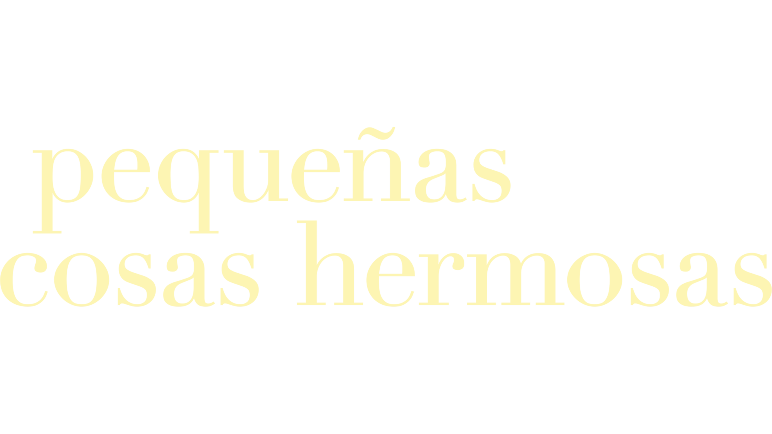 Pequeñas cosas hermosas