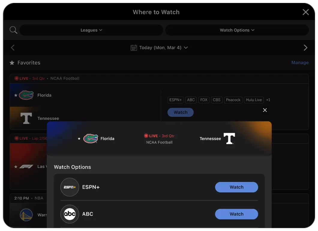 ESPN App Where to Watch
