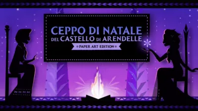Ceppo di Natale del Castello di Arendelle: Paper Art Edition