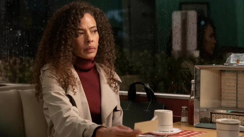 A still image of Christina Ricci as Misty Quigley in Yellowjackets.