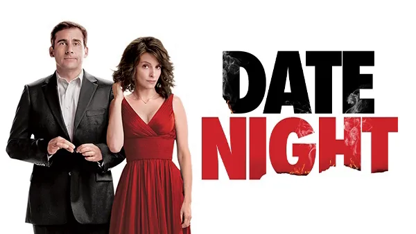 Title art for the movie Date Night featuring Steve Carell and Tina Fey