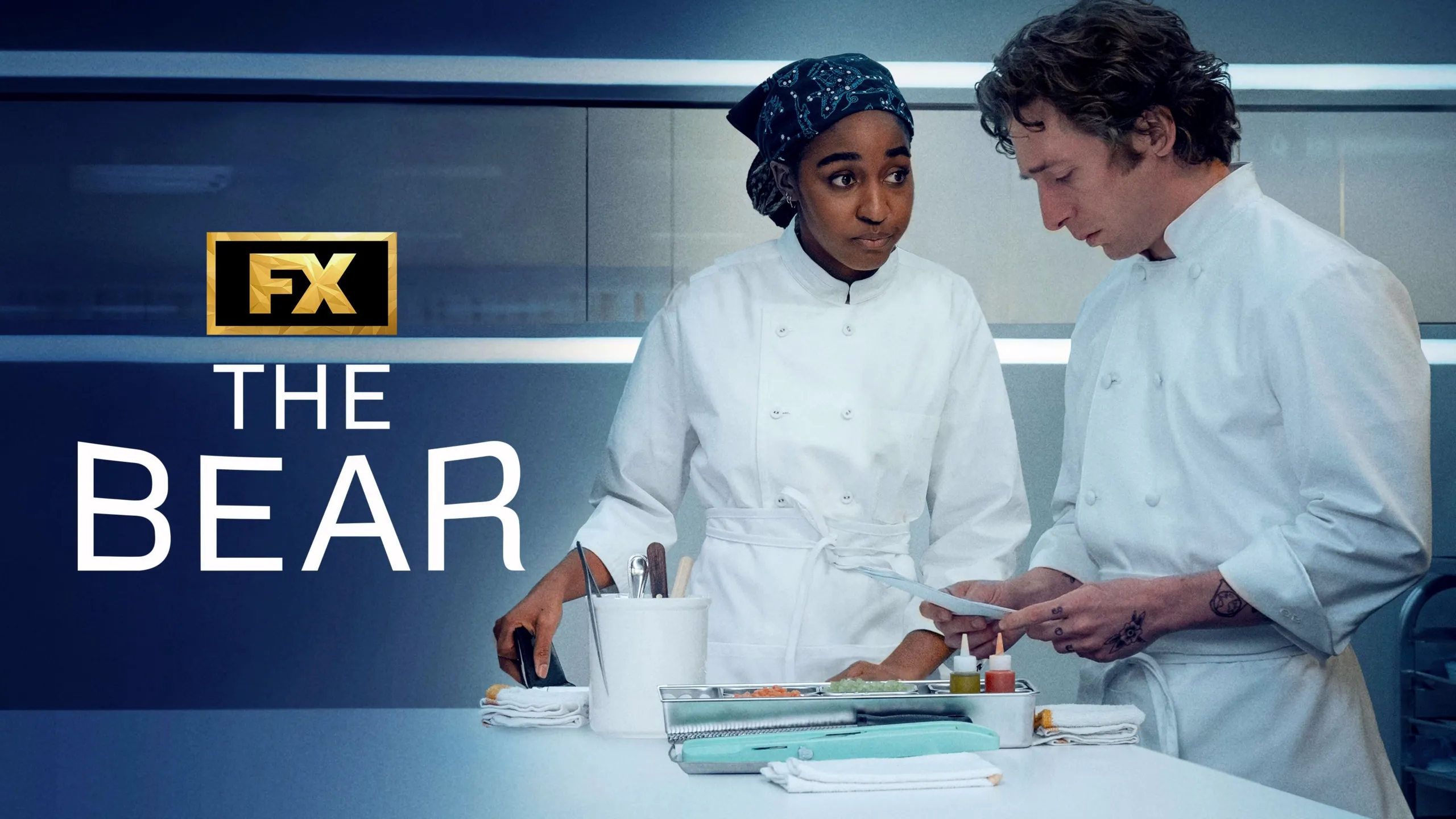 Title art for the Golden Globe-nominated series The Bear.