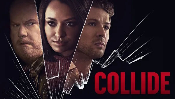 Title art for the Jim Gaffigan movie, Collide.