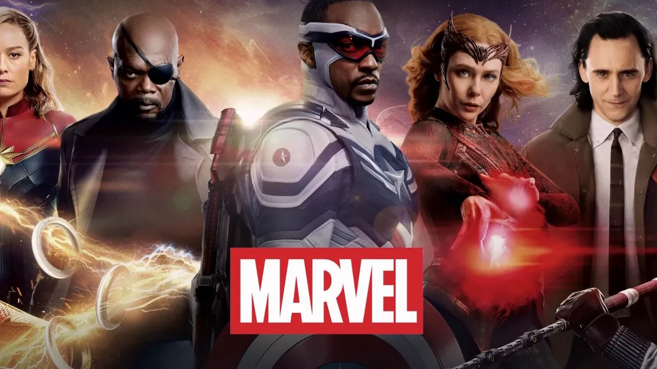 Graphic art featuring select Marvel characters.