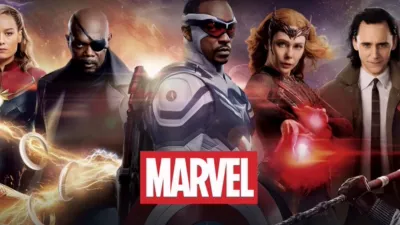 Graphic art featuring select Marvel characters.