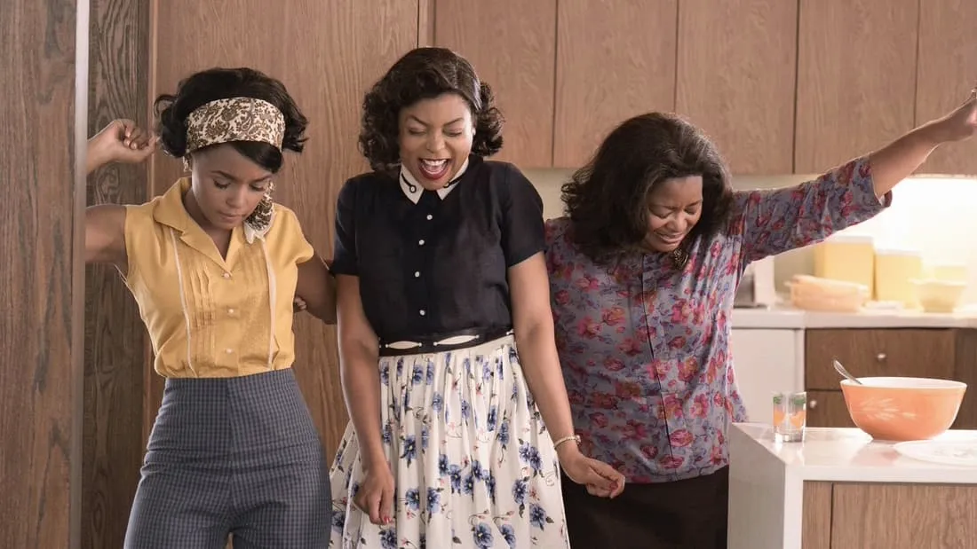 Women celebrating in the movie Hidden Figures