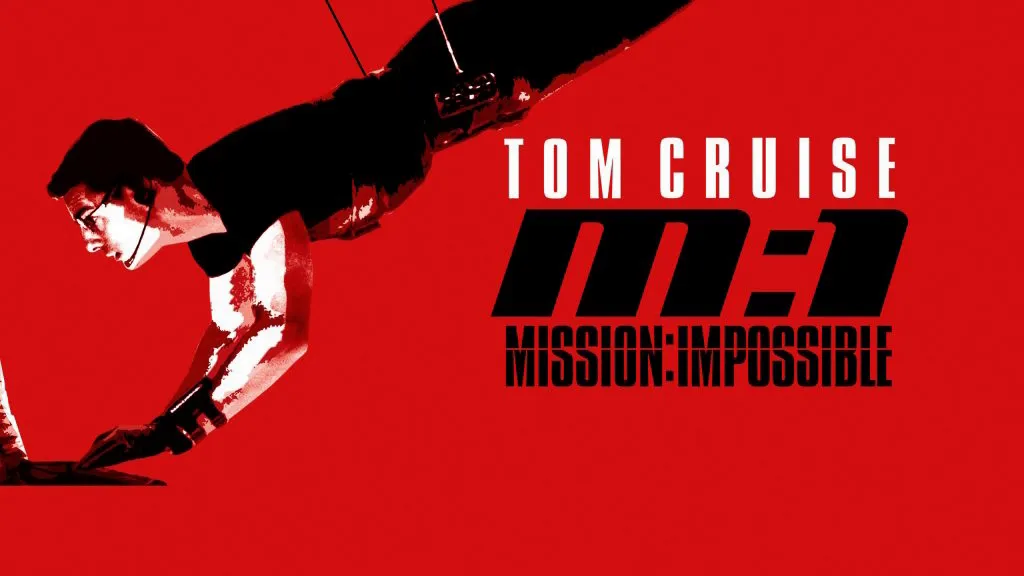 Title art for the first Mission: Impossible movie, Mission: Impossible.