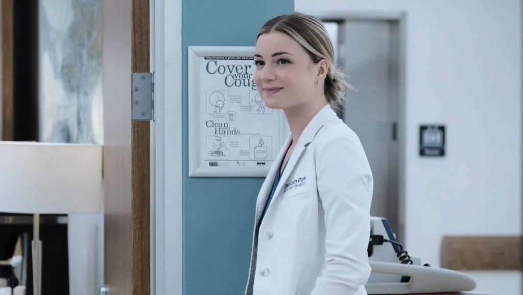A still image of Emily VanCamp as Nicolette Nevin in the TV medical drama, The Resident.