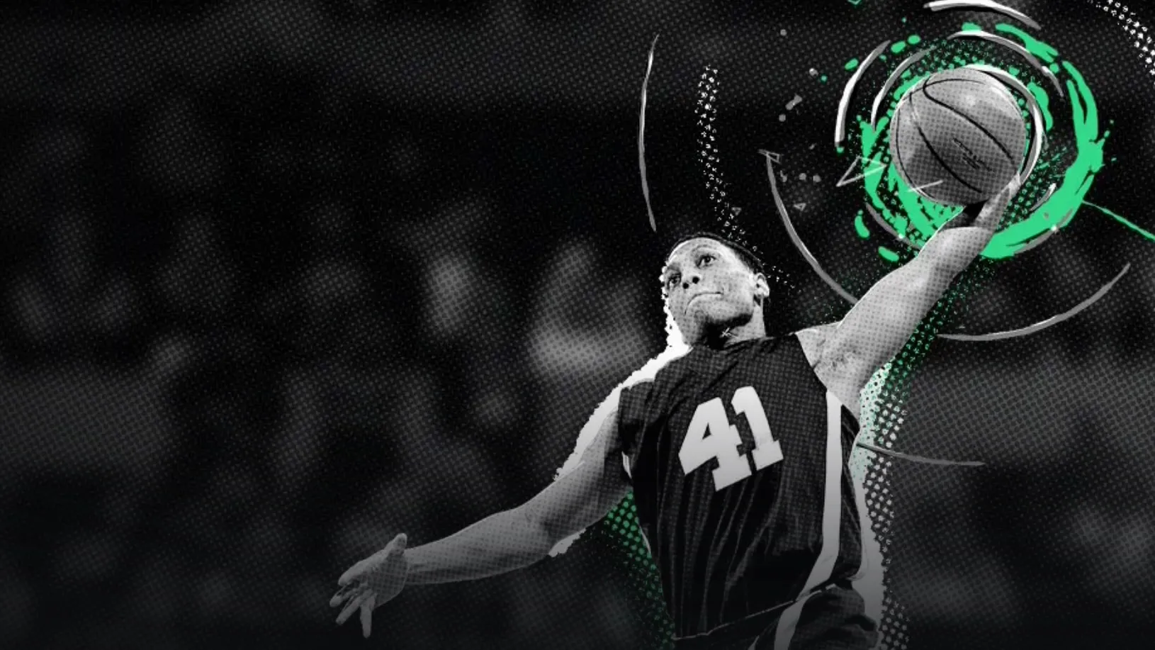 A promotional graphic for the NCAA March Madness games on Hulu.