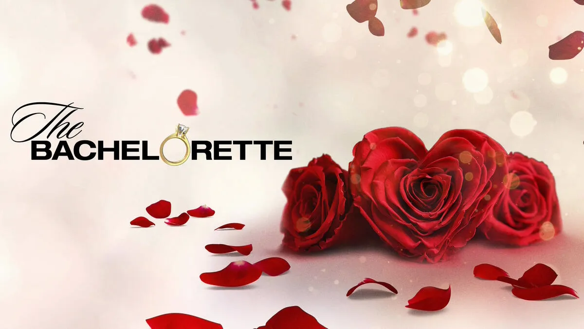 Title art for the reality dating series The Bachelorette.