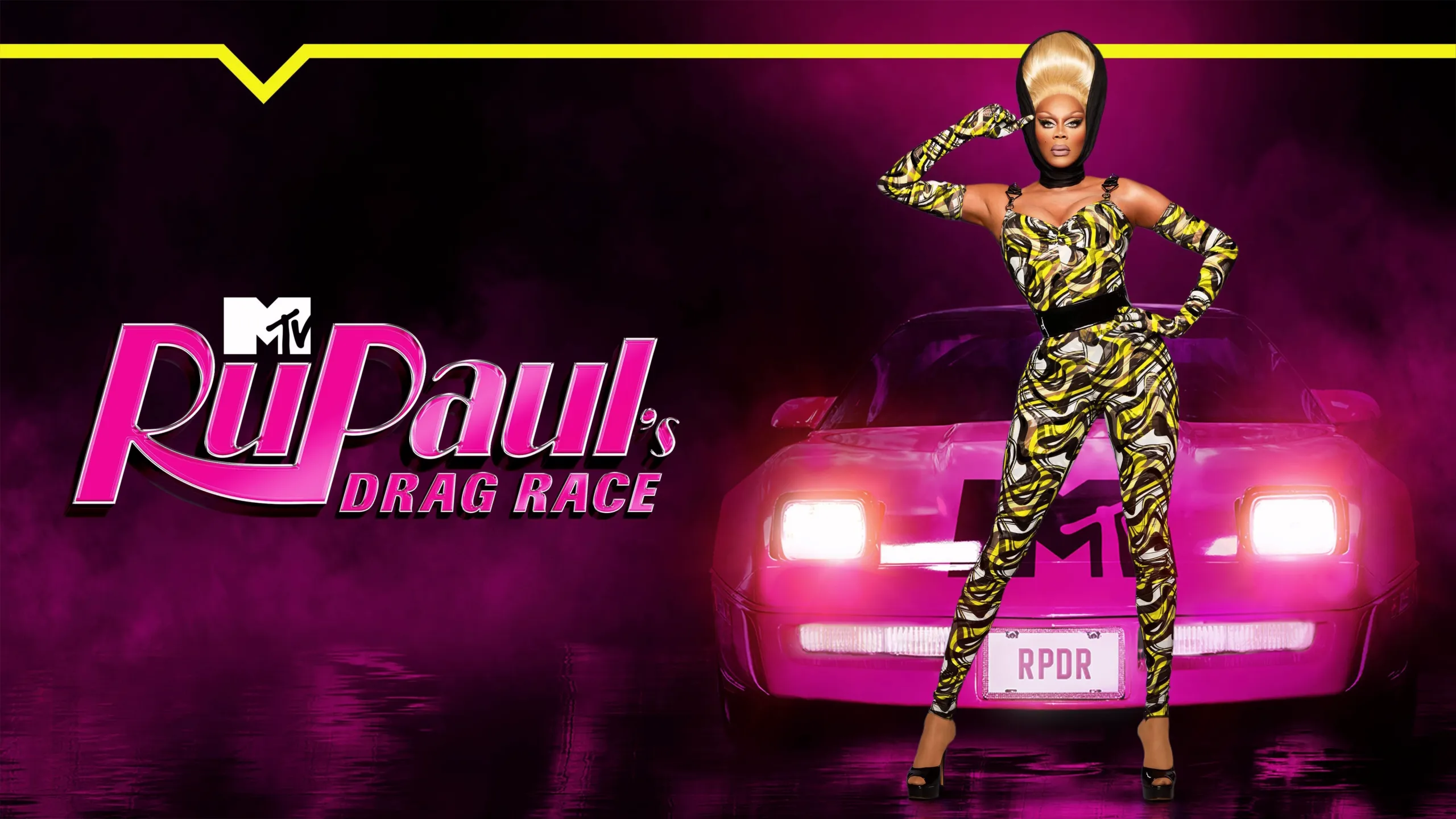 Title art for the reality TV show, RuPaul’s Drag Race.