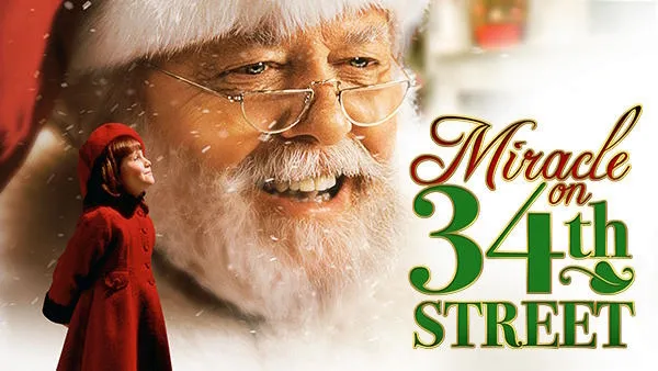 Title art for the classic Christmas movie Miracle on 34th Street.