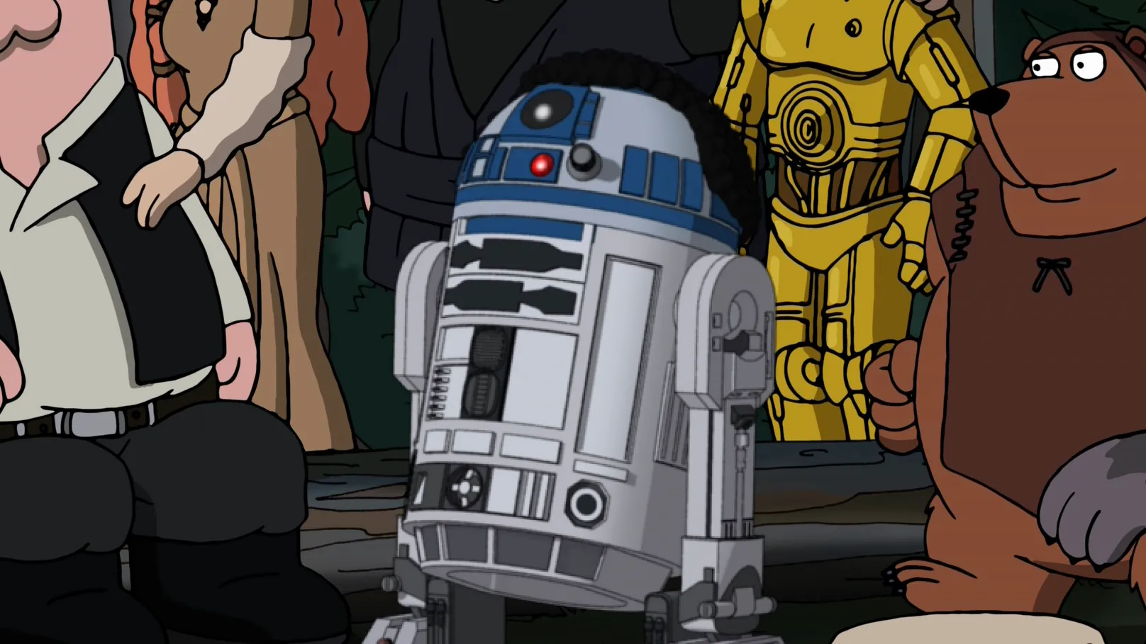 Cleveland Brown as R2-D2 in Family Guy Star Wars episode “It’s a Trap!.”