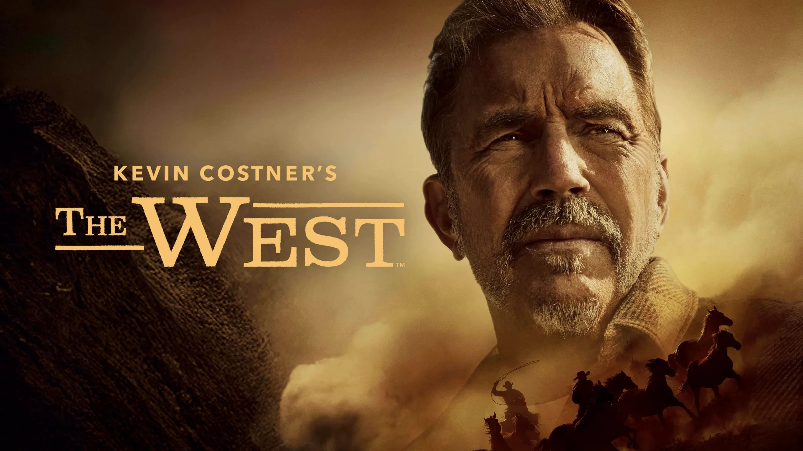 Title art for the docuseries Kevin Costner’s The West.