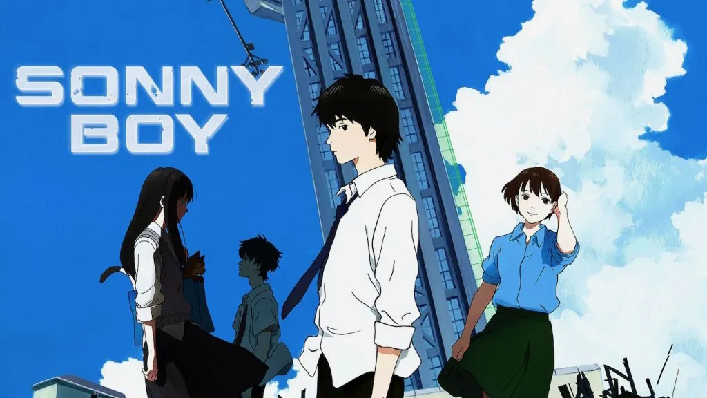Title art for Sonny Boy, one of the best isekai anime series.