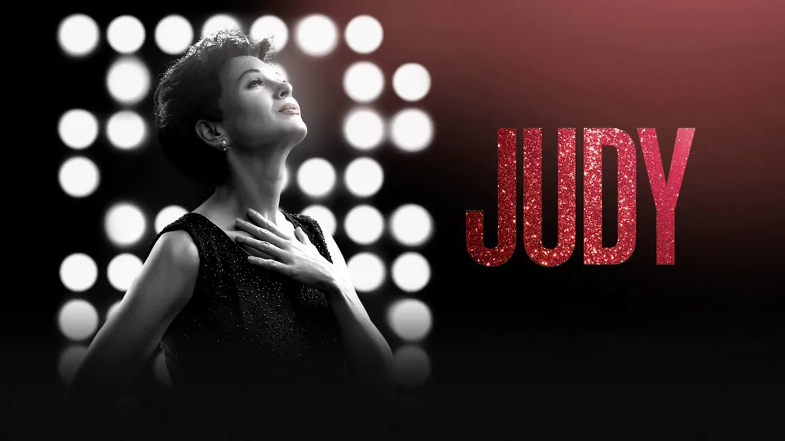Title art for the film Judy featuring actress Renee Zellweger.