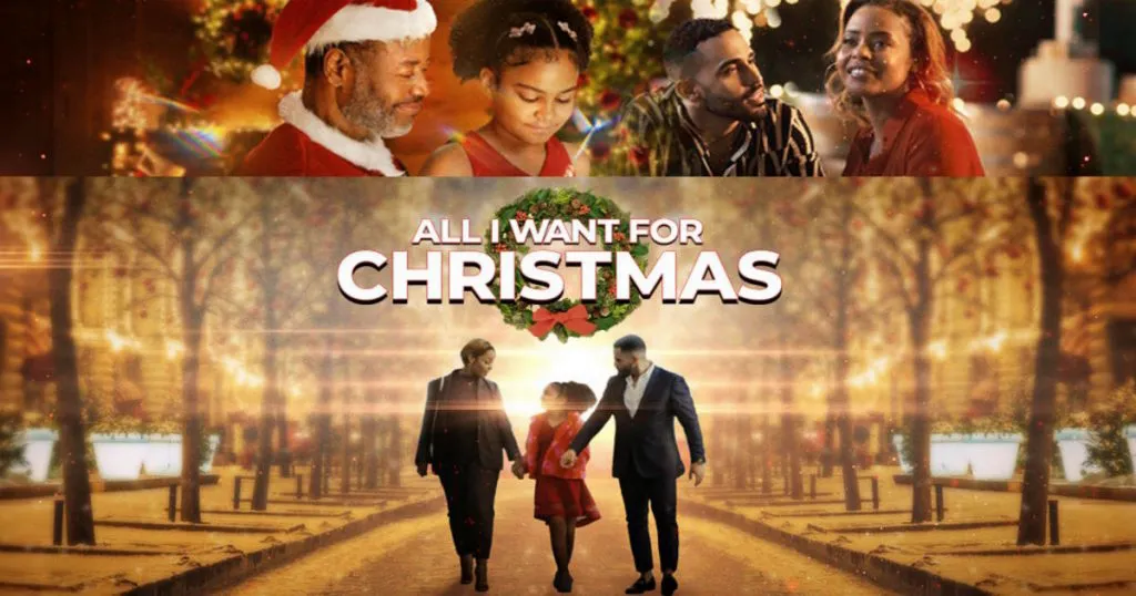Title art for the Christmas movie, All I Want for Christmas.