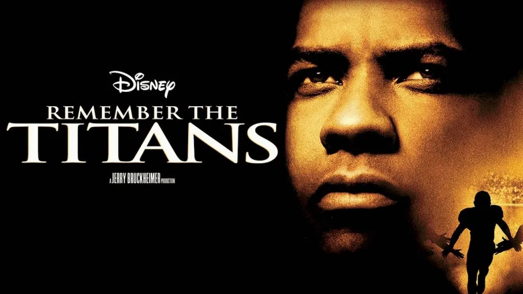 Title art from the 2000s Disney movie, Remember the Titans.