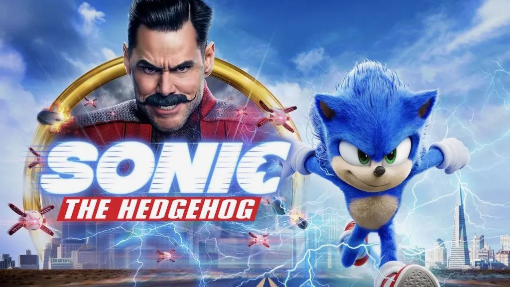 Title art from the movie, Sonic the Hedgehog, starring Jim Carrey.