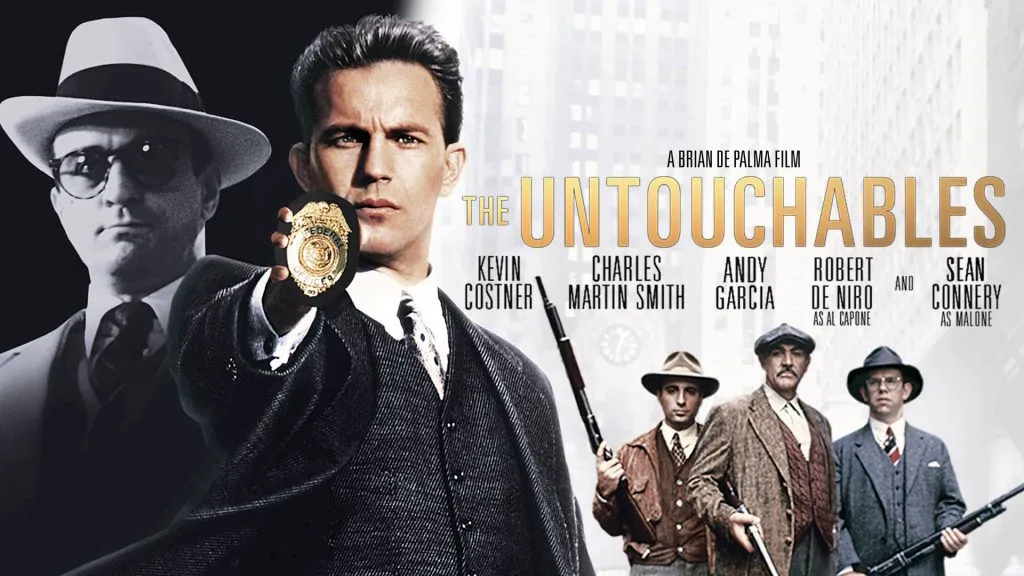Title art for the classic gangster movie, The Untouchables.
