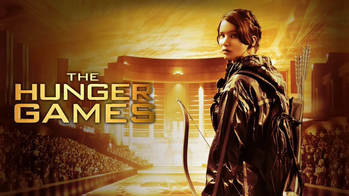 Title art for the movie The Hunger Games.