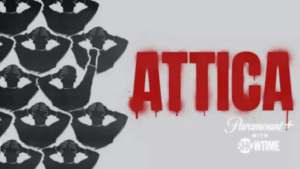 Title art for the Oscar-nominated documentary, Attica.
