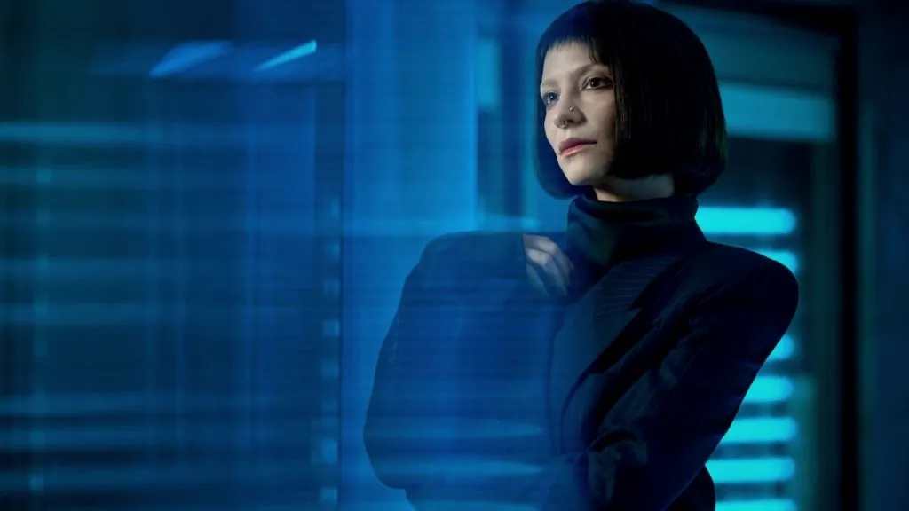 A still image of Annabelle Dexter-Jones as Sonia Shawcross in AHS: Delicate.