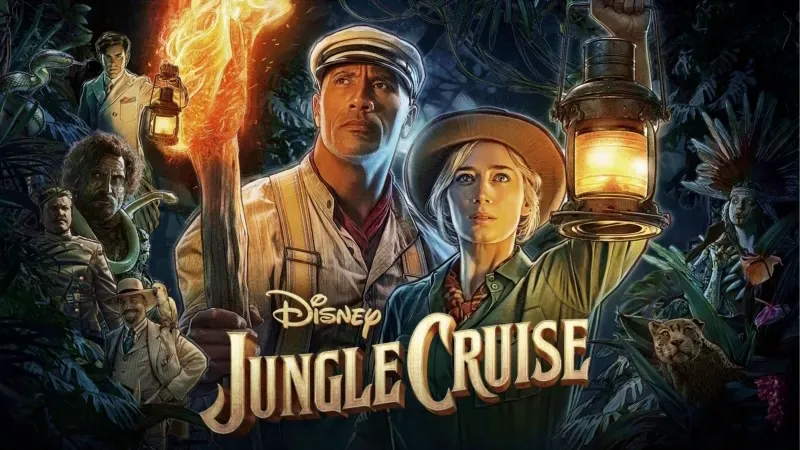 Title art for the Dwayne Johnson Disney movie Jungle Cruise.
