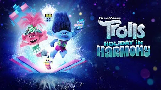 Title art for the Christmas special, Trolls: Holiday in Harmony.