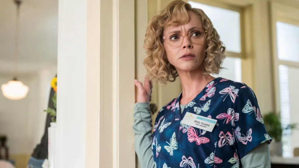 A still image of Christina Ricci as Misty Quigley in Yellowjackets.