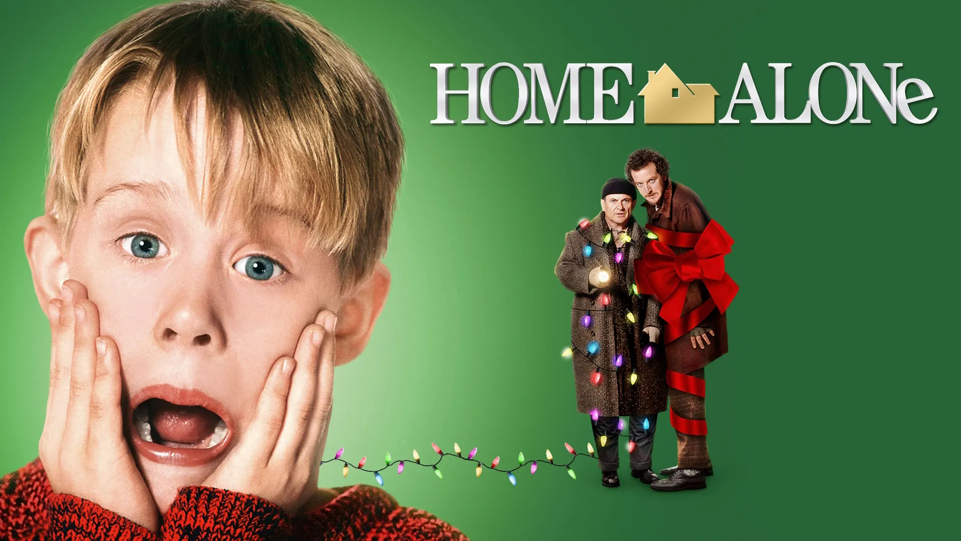 Title art for the Christmas movie Home Alone.