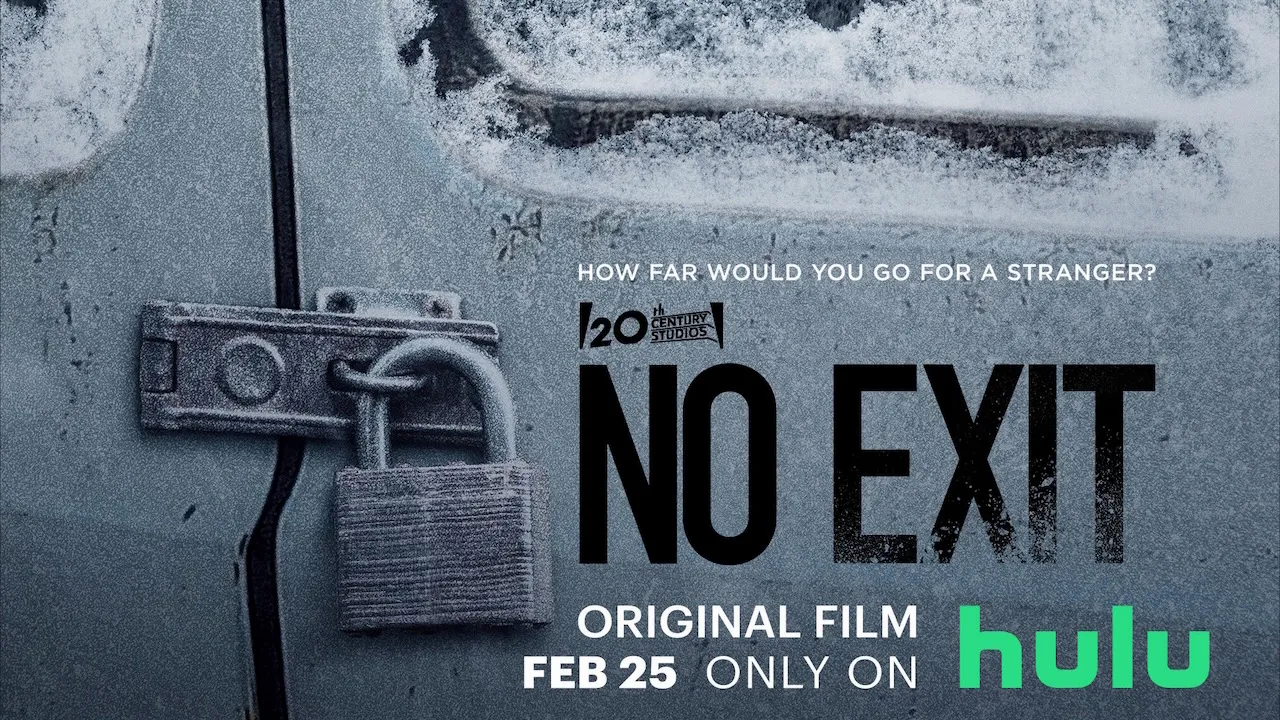 Title art for the Christmas horror movie No Exit.