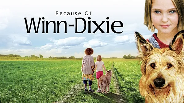 Title art for the family movie, Because of Winn-Dixie.