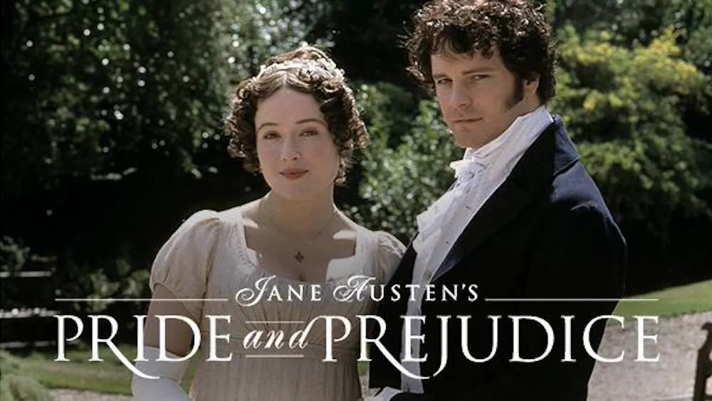 Title art for the TV show based on a book, Pride and Prejudice.