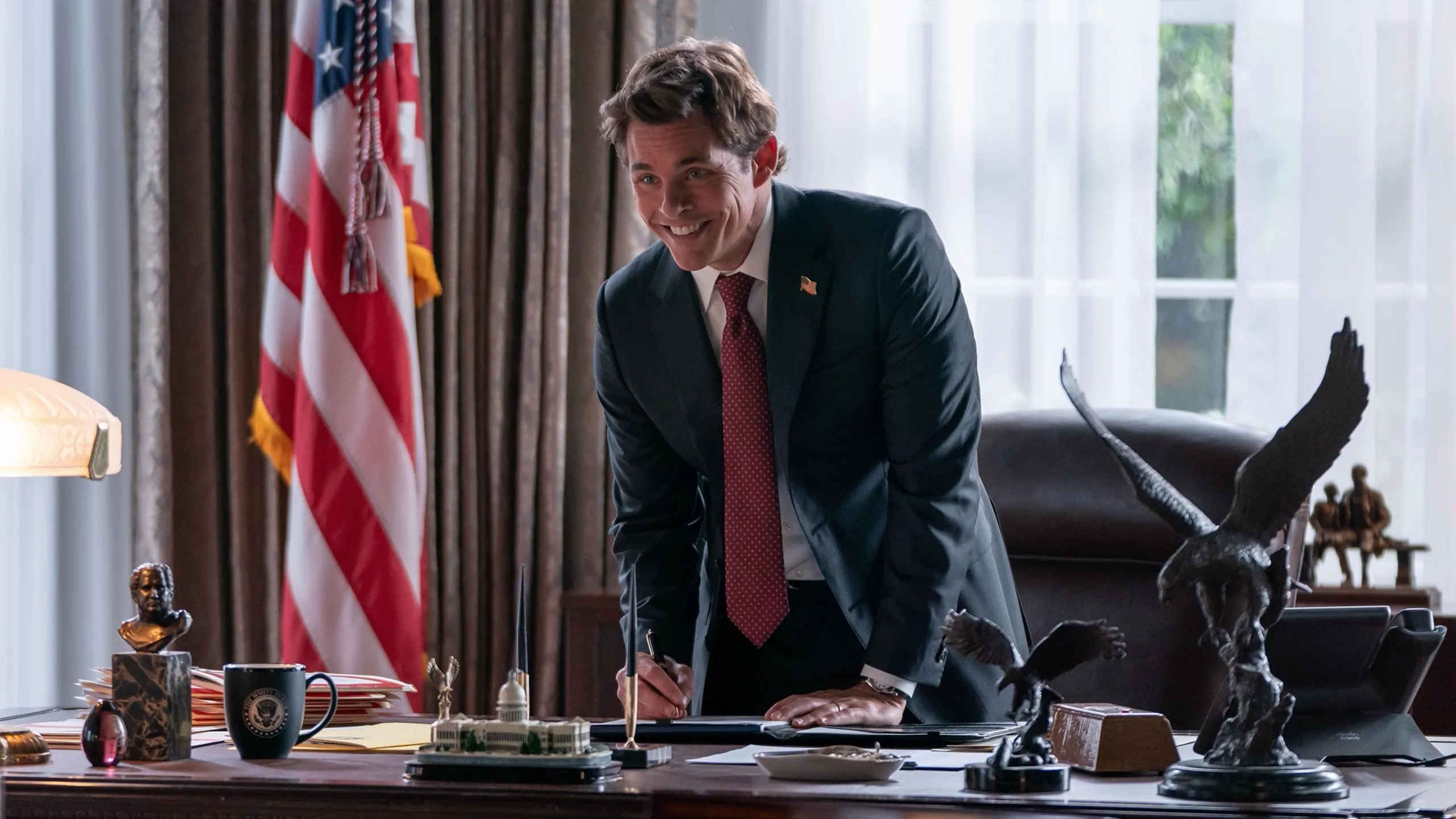 James Marsden as President Cal Bradford in the Hulu Original Series Paradise.