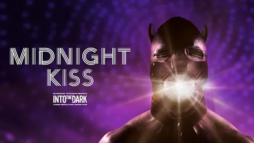 Title art for the holiday horror movie, Midnight Kiss.